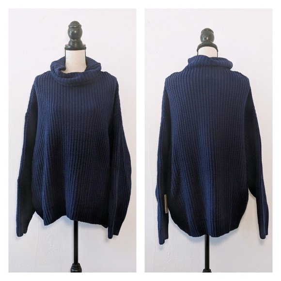 Free People Sweaters - NWT Free People Chunky Navy Sweater